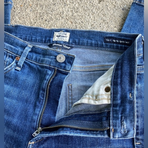 Citizens Of Humanity Cara High-Rise Distressed Cigarette Jeans Premium Vintage - Picture 7 of 9